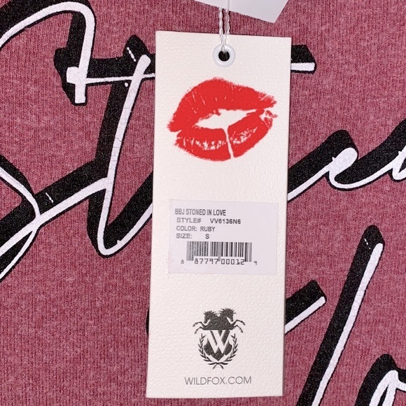 WILDFOX 'Stoned in Love' Slogan Sweatshirt - Picture 9 of 10